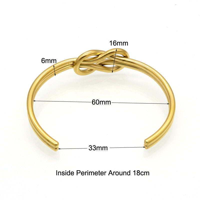 Women's Fashion Stainless Steel Knotted Bracelet