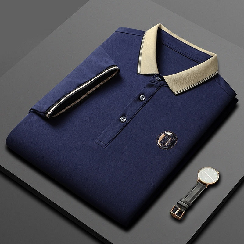 Short Sleeve Men's Lapels Fashion Brand Clothes