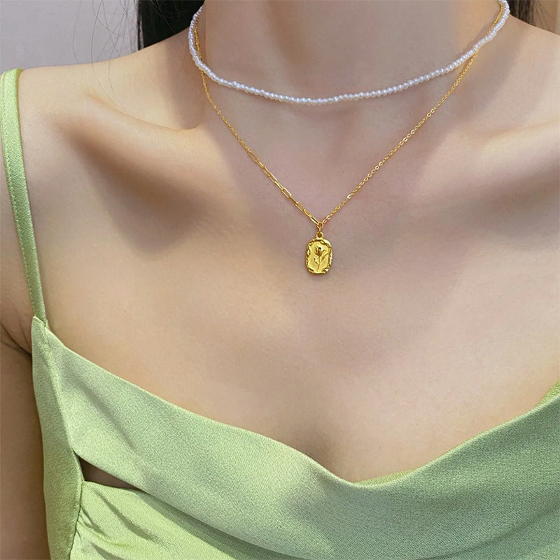 Women's Sterling Silver Tulip Necklace