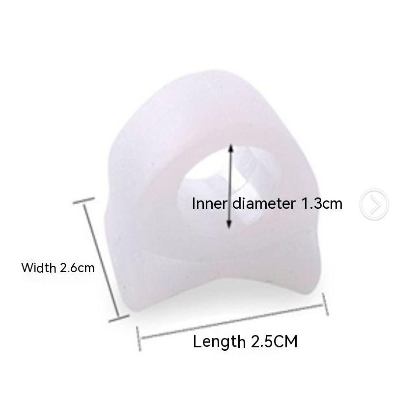 Toe Correction Silicone Insole Clip Toe Pad Orthopedic Milky White Toe Middle Finger Stall Toe Separator