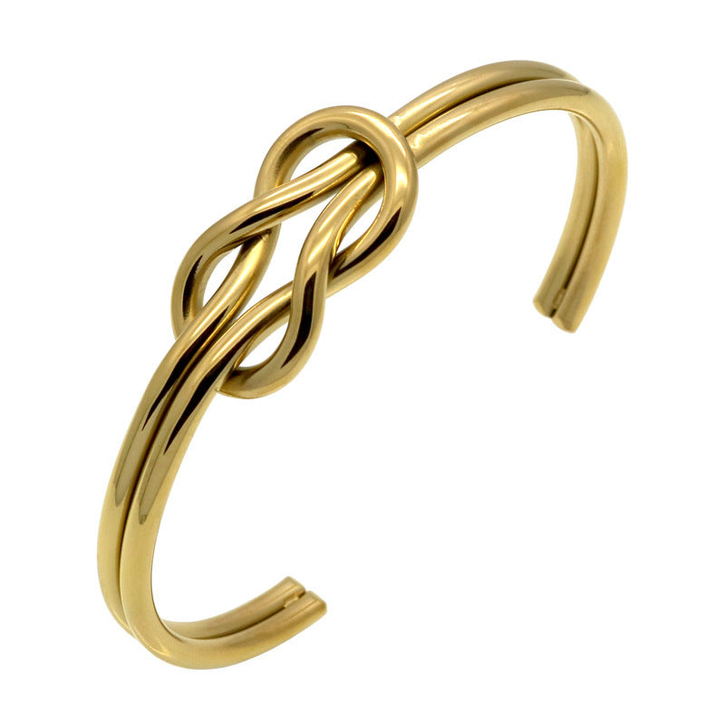 Women's Fashion Stainless Steel Knotted Bracelet