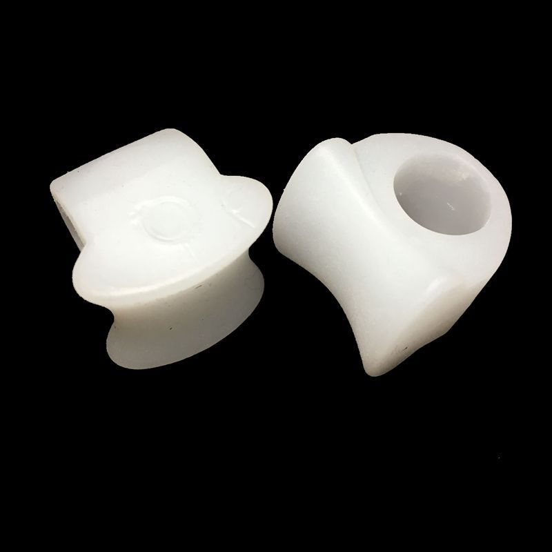 Toe Correction Silicone Insole Clip Toe Pad Orthopedic Milky White Toe Middle Finger Stall Toe Separator
