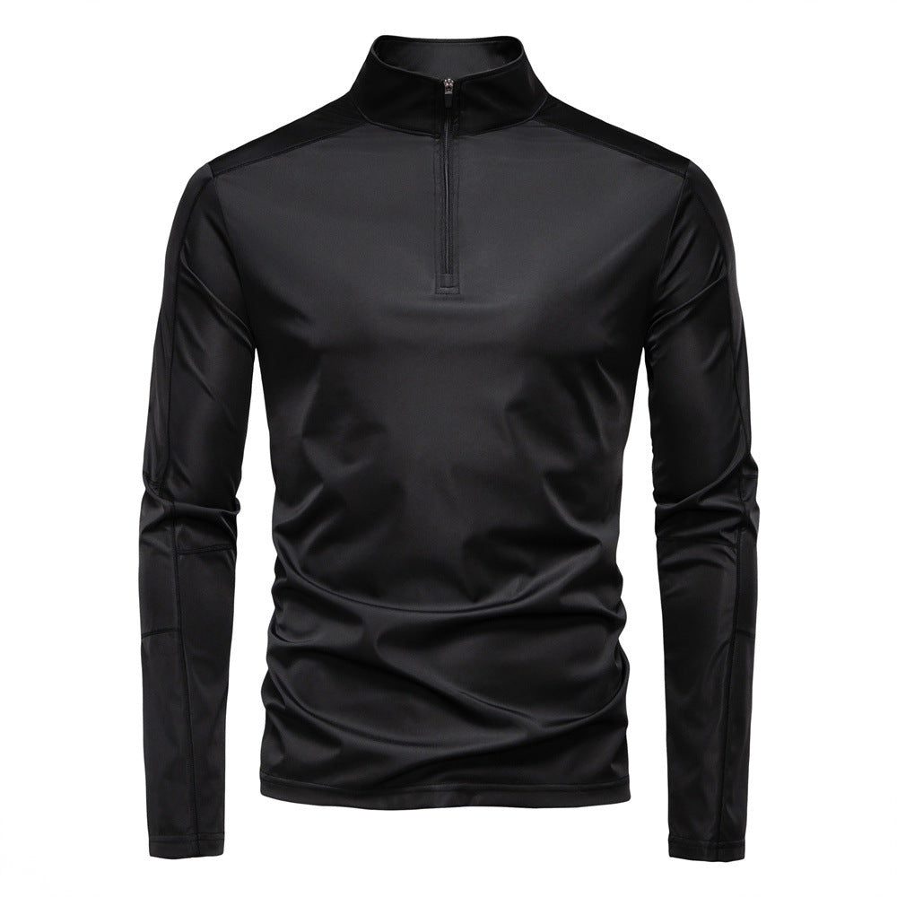 Men's Sun Protection UV Protection Long Sleeve Half Zipper T-shirt