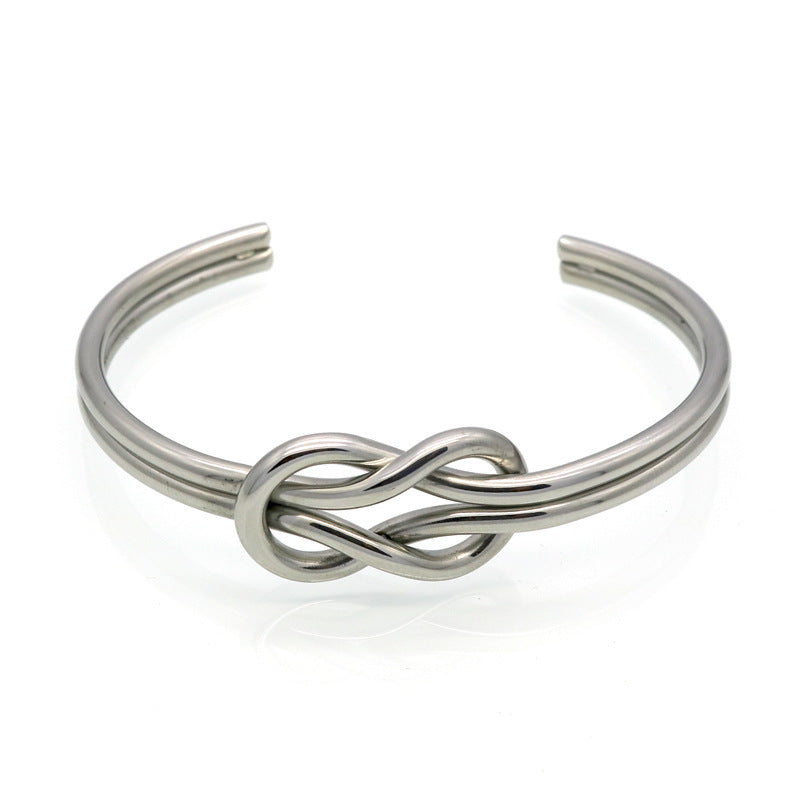 Women's Fashion Stainless Steel Knotted Bracelet