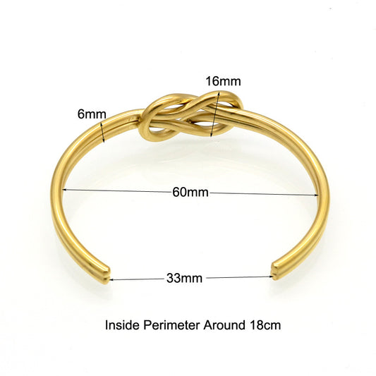 Women's Fashion Stainless Steel Knotted Bracelet