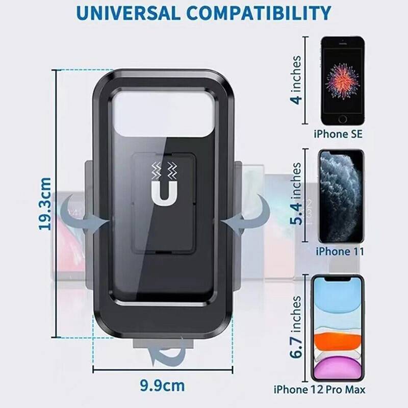 Black Mobile Phone Holder Bicycle Motorcycle Holder Mobile Phone Smartphone Holder Handlebar