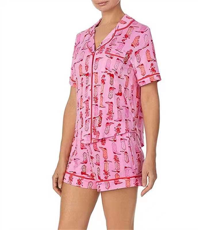 Fashion Striped Casual Two-piece Suit Pajamas For Women