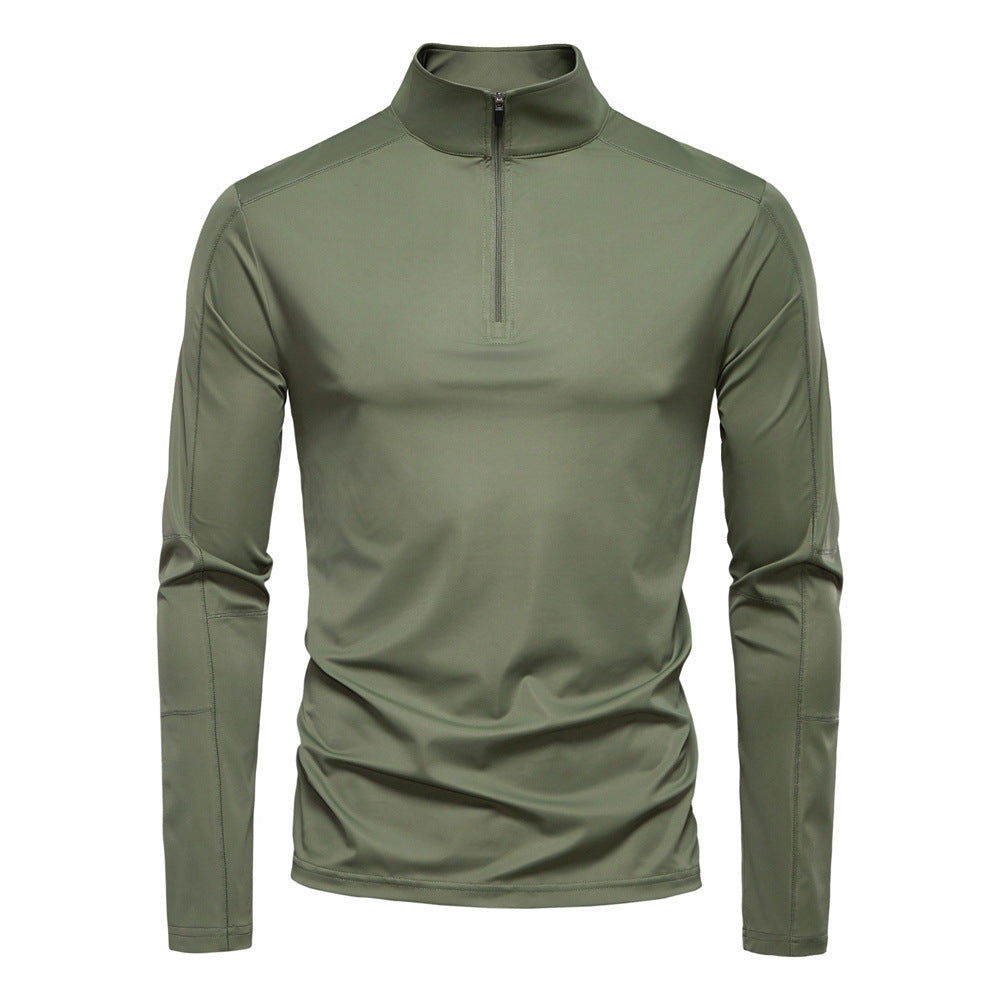 Men's Sun Protection UV Protection Long Sleeve Half Zipper T-shirt