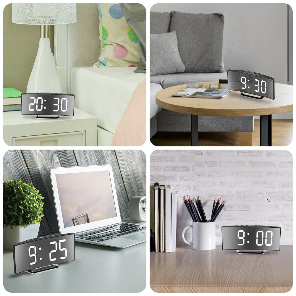 Digitaler LED Wecker Mit Temperatur Uhr Schlummerfunktion Tischuhr