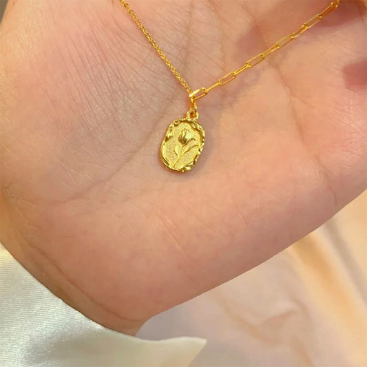 Women's Sterling Silver Tulip Necklace