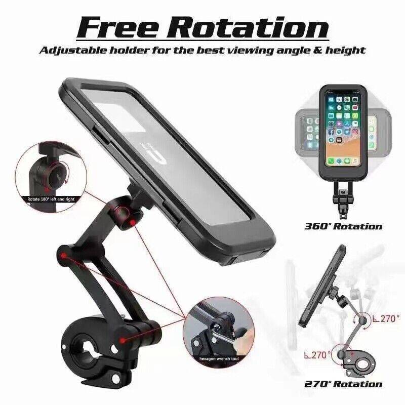 Black Mobile Phone Holder Bicycle Motorcycle Holder Mobile Phone Smartphone Holder Handlebar