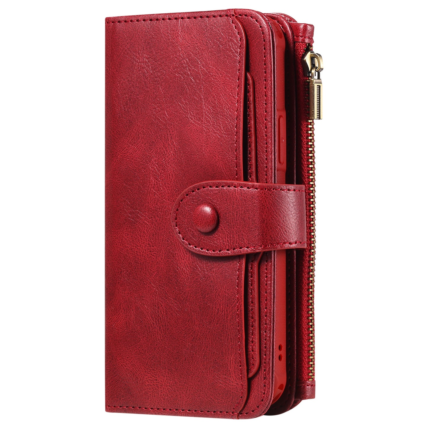 Applicable To 16 Mobile Phone Leather Case Retro Multi-function Card Wallet Split Magnetic Anti-fall Shell