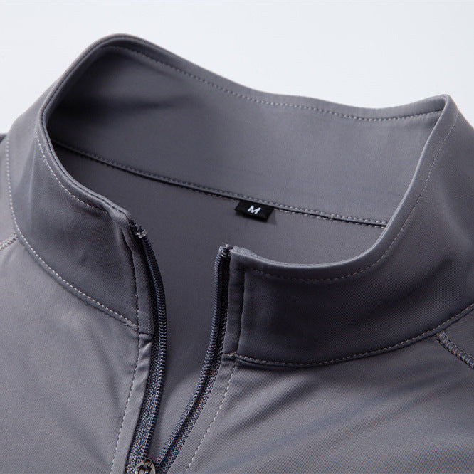 Men's Sun Protection UV Protection Long Sleeve Half Zipper T-shirt