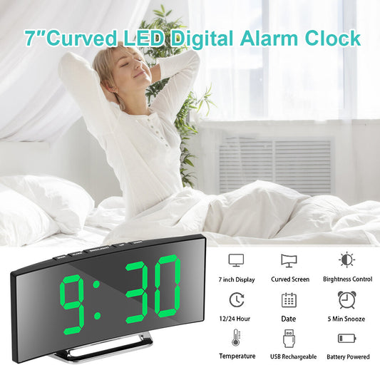 Digitaler LED Wecker Mit Temperatur Uhr Schlummerfunktion Tischuhr