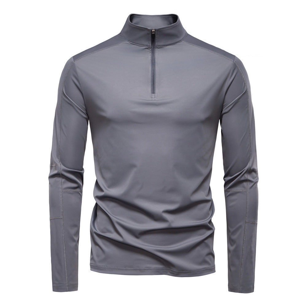 Men's Sun Protection UV Protection Long Sleeve Half Zipper T-shirt