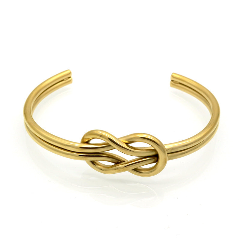 Women's Fashion Stainless Steel Knotted Bracelet