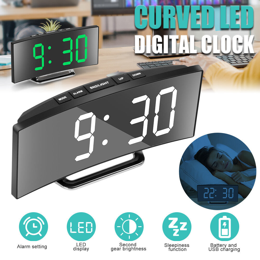 Digitaler LED Wecker Mit Temperatur Uhr Schlummerfunktion Tischuhr