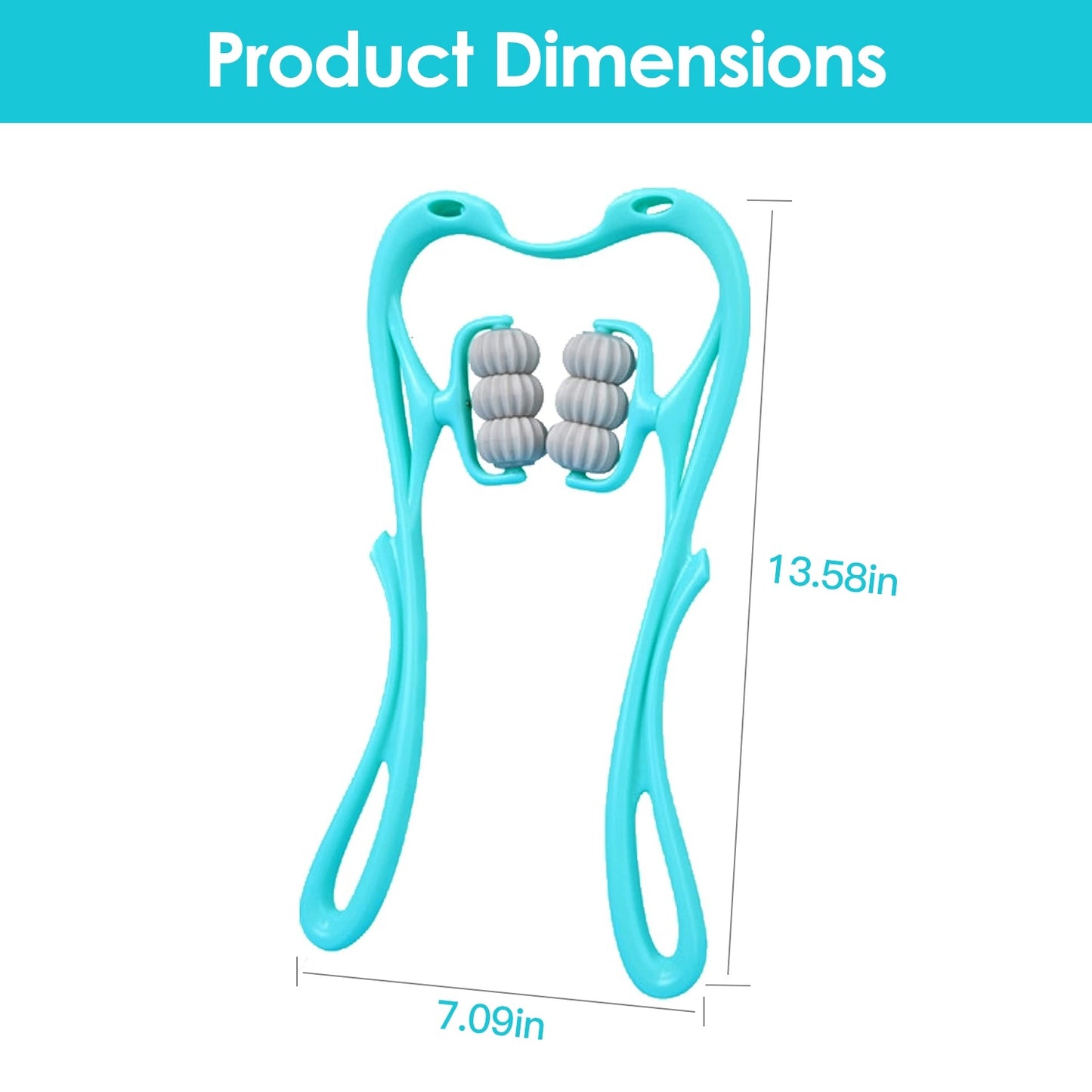 1Pc Neck Roller Massager 360 Rotatable Trigger Point Roller Portable Massager With 6 Balls For Neck Leg Thigh Foot Pain Relief