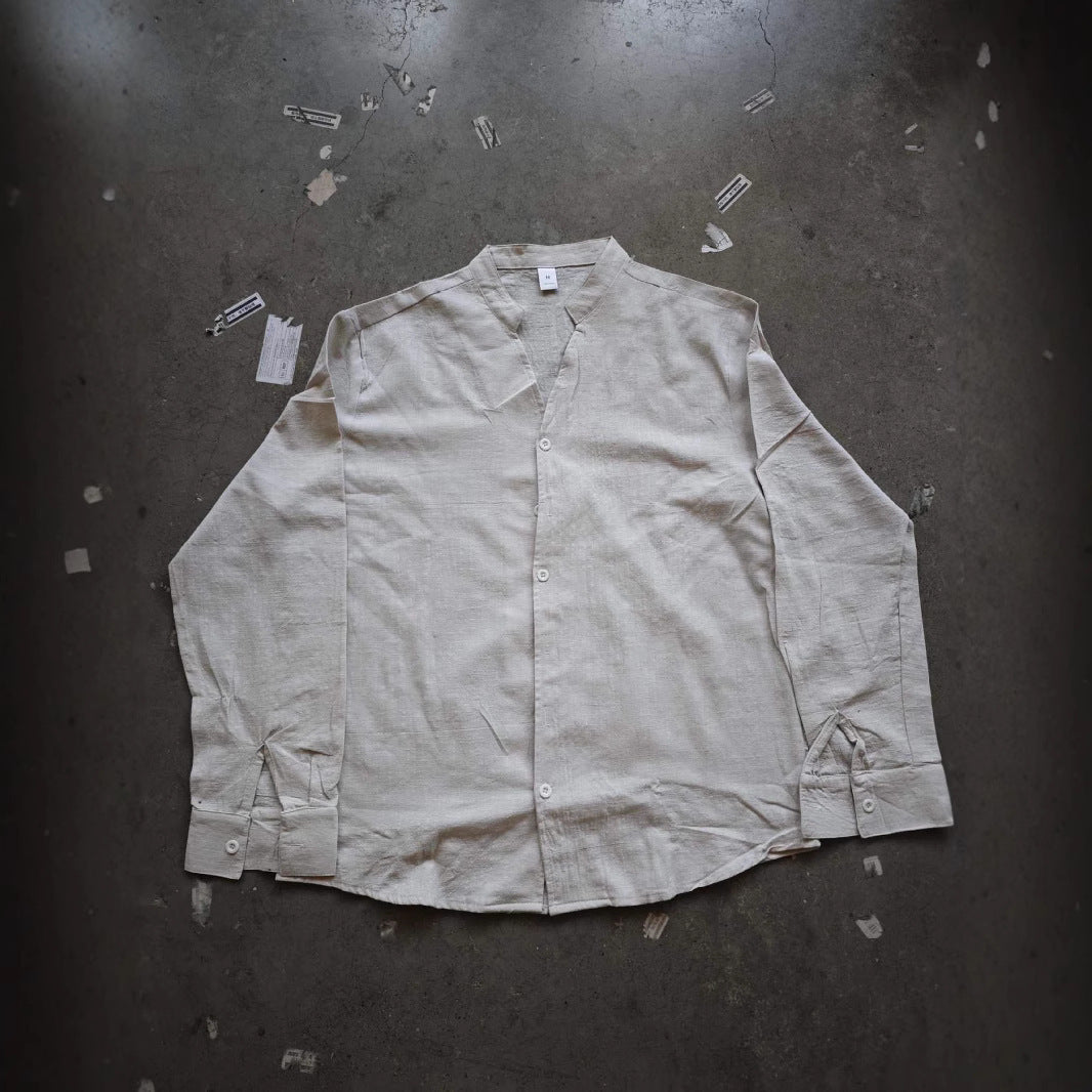 European And American Sports Suit Men's Long Linen Sleeves Fashion Work Clothes Trousers