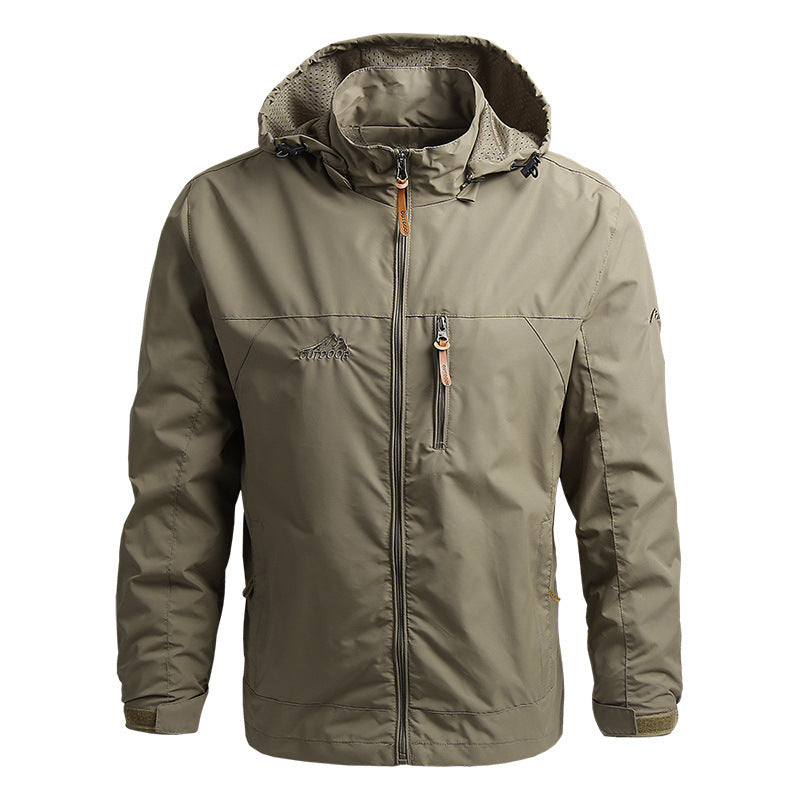 Mountaineering Shell Jacket Windcheater Outdoor Sports Jacket Men's Clothing