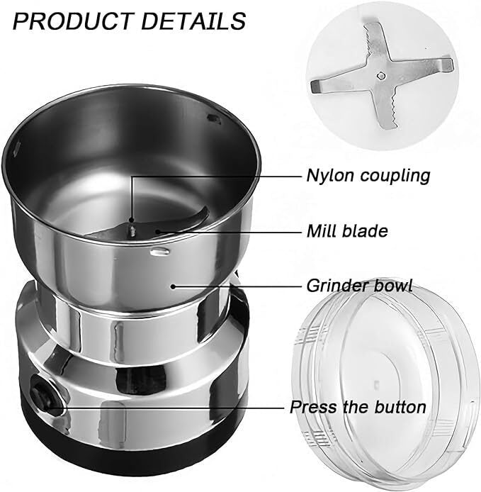Electric Coffee Grinder Coffee Beans Spices Cereals Nut Bean Grinder