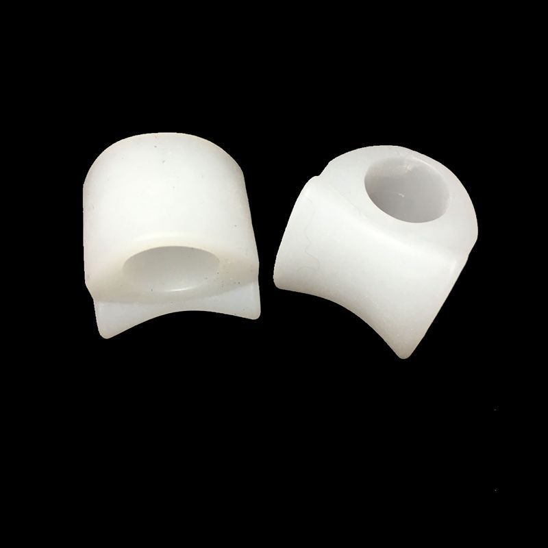 Toe Correction Silicone Insole Clip Toe Pad Orthopedic Milky White Toe Middle Finger Stall Toe Separator