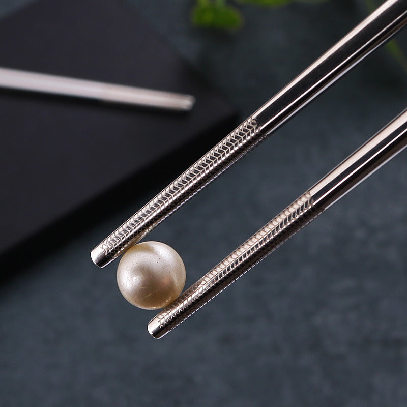 304 Stainless Steel Chopsticks Sets Square Non-slip Household Chopsticks
