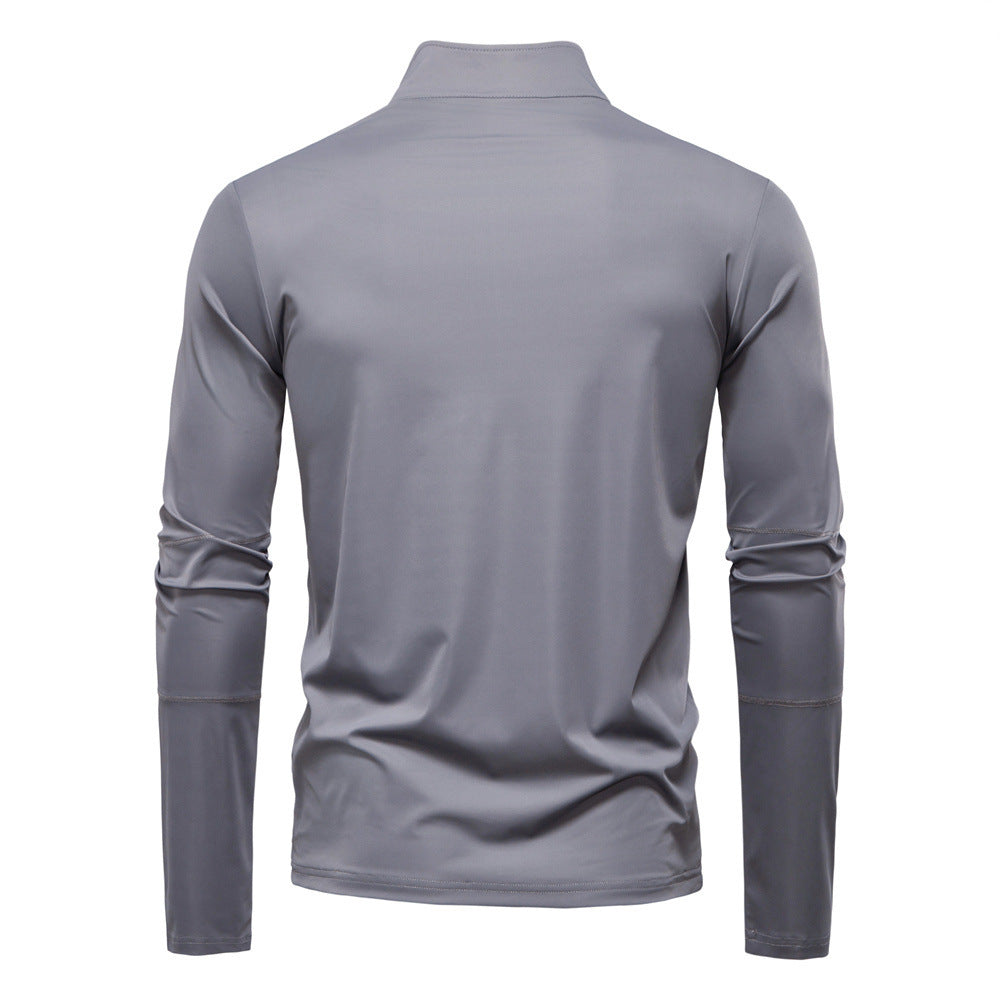 Men's Sun Protection UV Protection Long Sleeve Half Zipper T-shirt