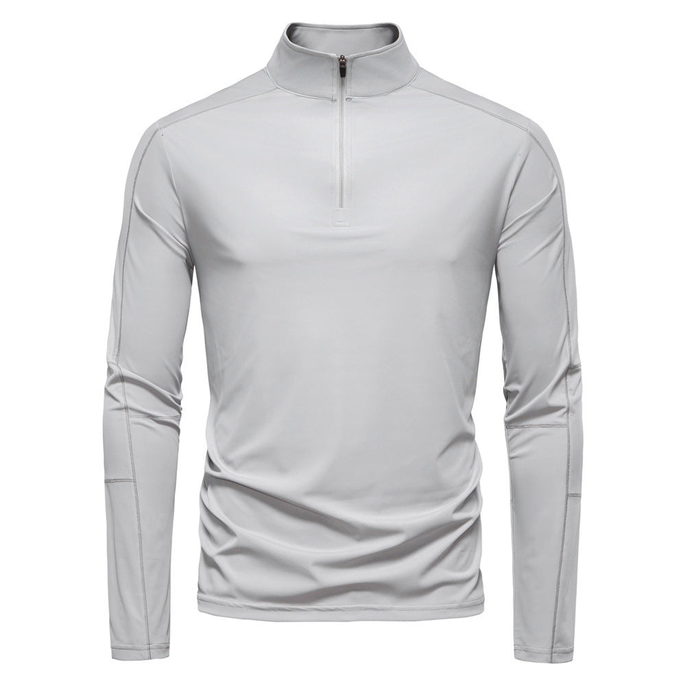 Men's Sun Protection UV Protection Long Sleeve Half Zipper T-shirt