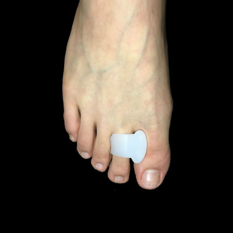 Toe Correction Silicone Insole Clip Toe Pad Orthopedic Milky White Toe Middle Finger Stall Toe Separator